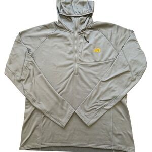 First Lite Klamath Hoody Men XL Gray Quarter Zip Grid Fleece Hunting Mid Layer